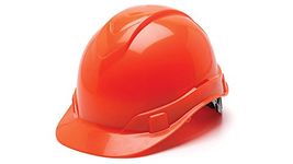 Pyramex Ridgeline Cap Style Hard Hat 4 Point Ratchet Hi Vis Orange