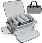 Medical Supplies Bag,First Aid Bag Empty,Emergency Medical Trauma Bag,Home Health Nurse Bag with Detachable Dividers,Ideal for Nurse, Physical Therapists, Doctors(Grey)