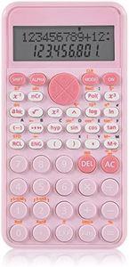 EooCoo 2-Line Standard Scientific Calculator, Portable and Cute School Office Supplies, Suitable for Primary School to College Student Use - Pink