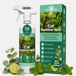 Cat Urine Deterrent Spray Indoor - Stop Cats Urinating in House on Carpet & Bed & Fouling Garden - Odour Remover - Urine Destroyer with Enzymatic Formula - Eucalyptus Lime Peppermint 500ml