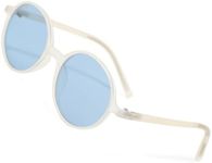 ATOM Polarized 100% UV Protection Kids Sunglasses - Aged between 5-12 Years Children Sunglasses for Boys and Girls (Blue Lens, Cream & Cream)