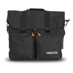 Vincita Voyage Atlas Bag for Brompton Folding Bike - With Removable Front Rack, Rain Cover and Shoulder Strap - Brompton Bicycle Accessories