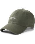 FURTALK Mountain Dad Hat Unstructured Soft Vintage Washed Cotton Outdoor Baseball Cap Green