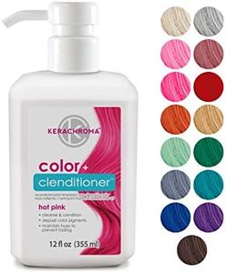 Kerachroma Clenditioner HOT PINK Hair Dye - Semi Permanent Hair Color Depositing Conditioner, Cruelty-free, 12 Fl. Oz.