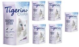 Tigerino Crystals Lavender Cat Litter Super Pack: 6 x 5 Litre Silicate Litter with Fresh Lavender Fragrance Environmentally Friendly Super Absorbent Litter + Connect 2-in-1 Cat Tunnel