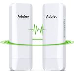 Wireless Bridge, AdaLov 5KM 5.8G Gigabit Outdoor CPE with 1000Mbps Ethernet Port,Point to Point/Multipoint WiFi Bridge,High Speed, PtP Internet Bridges with 14DBi High-gain Antenna, IP65 Waterproof