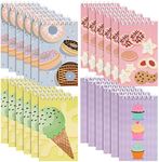 BLUE PANDA 24 Pack Spiral Notepads 3x5 inches - Baking Party Favors for Kids - Mini Notebooks with Donut Cupcake Ice Cream Designs