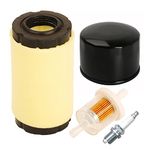 HIFROM 793569 793685 Air Filter/Pre Filter 696854 Oil Filter with 493629 Fuel Filter Kit for Briggs & Stratton Intek Series 20-21 Gross HP Lawn Mower Tractor