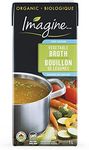 Imagine Organic Vegetable Broth, Low Sodium, 1L (Pack of 12), Black