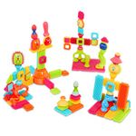 Bristle Blocks – Building Blocks for Kids – 76pc STEM Playset – Reusable Storage Bin – Soft Developmental Toys – 2 Years + – Twist and Turn Bristles