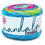 Lion Brand Yarn 551-206 Mandala Ombre yarn, Happy