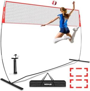 12Ft Volleyball Net For Backyard, Portable Beach Volleyball Net Set, Freestanding Volleyball Training Equipment With Volleyball, Pump, Bag, Volleyball Sports Game For Outdoor Indoor, Height Adjustable
