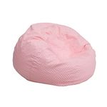 Flash Furniture Small Light Pink Dot Kids Bean Bag Chair