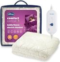 Silentnight Teddy Fleece Electric Blanket King – Heating Underblanket with 3 Heat Settings, Easy Fit Elasticated Straps and Overheat Protection – Machine Washable – King Size (137x165cm)
