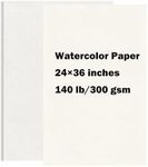 Large Watercolor Paper 24 x 36”,25 Sheets Cotton Drawing Paper Texture Blank Painting Paper 140 lb/300 GSM for Student Artists School Studio Craft DIY