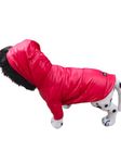 BHUMI Enterprises-Dog Puffer Hooded Jacket for Dogs Pet Apparel Waterproof Jacket for Winter Fullbody Snowsuit Windproof All Breeds of Dogs Jackets are Practical & Stylish (RED-Hooded Jacket) (30)