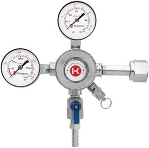Kegco KC LH-542 Premium Pro Series Dual Gauge Co2 Draft Beer Regulator, Chrome