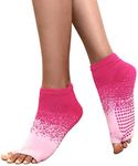 Tucketts Anklet Toeless Non-Slip Grip Socks - Anti Skid Yoga, Barre, Pilates, Home & Leisure, Pedicure - S/M - 1 pair Tropical Reef