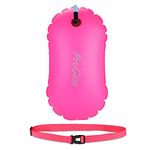 ProCase Swim Buoy Float, Swimming Bubble Safety Float with Adjustable Waist Belt for Open Water Swimmers, Triathletes, Snorkelers, Kayakers, Safe Swim Trainers -Magenta