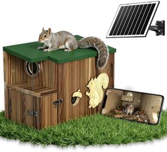 BirdoorKam Horizontal Smart Squirrel Box with Camera,Eye-Level Full Profile
