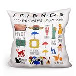 Inspirational Friends TV Show Quotes Throw Pillow Cover Cute Pillow Case Linen Pillowcase Cushion Case Home Decor Gifts - 18x18 Inch
