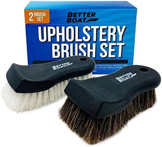 Upholstery Brush Set Carpet Brush Car Cleaning Brush Horse Hair Brush and Car Brush Horsehair Detailing for Car Upholstery Cleaner Leather Brush, Interior, Boat, Couch and Sofa