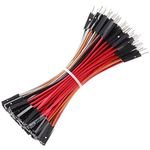 Breadboard Jumper Wires 20AWG, Male to Female Jumper Cables Wires M/F 4'' 10CM Bestlus Exclusives 10 Colors Pack of 120 Square Head 0.1'' (4'', M/F)