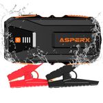 ASPERX Jump Starter Power Pack(Up to 10L Gas/8L Diesel), 3000A Car Battery Booster Jump Starter with LED Flashlight and LCD Display, Jump Pack for 12V Vehicles, Pickup, SUV, Motorcycle