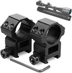 Modkin Scope Rings, Rifle Scope Mount High Profile Scope Mounts for Picatinny Rail (1 inch, Set of 2)