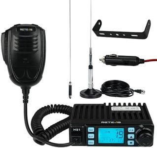 Retevis MB1 AM/FM CB Radio, 40 CH CB Mobile Radio with 45 Inch CB Antenna, Instant Channel 9/19, 7-Color Screen, Auto-Scan, Trucker Essentials