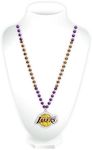 NBA Beads with Medallion, BDM82001, Los Angeles Lakers