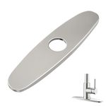 Tap Hole Cover,Escutcheon Plate for Bathroom or Kitchen Sink Faucet Single Hole Mixer Tap,10 Inch Stainless Steel Faucet Deck Plate (Brushed Nickel)