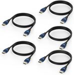 4K HDMI Cables 3FT 5-Pack, HDMI Cor