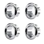 4 Pack overflow drain cover, sink overflow ring,Kitchen bathroom Sink Hole Round Overflow Cover,Kitchen Bathroom Basin Trim Bath Chrome Overflow Cover Rings Insert Cap