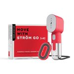 NUUK STROM GO V2 Super Compact and Lightweight Travel Garment Steamer For Clothes | FREE Heat Resistant Travel Pouch | Vertical & Horizontal Steaming | 20g/min Steam | 30 Sec Heat Up