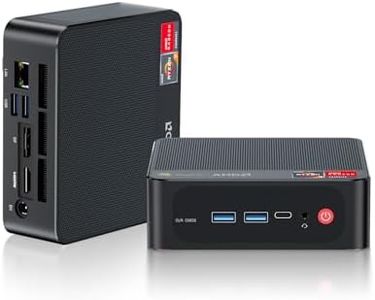 Beelink Mini PC AMD Ryzen 7 5800H (8C/16T, Up to 4.4Ghz), 16GB DDR4 RAM 500GB NVMe SSD, SER5 Pro Mini Desktop Computer Support 4K@60Hz/Triple Display/WiFi6/BT5.2/HDMI+DP/Home/Office/Gaming