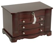 Rita Jewelry Box in Mahogany Finish