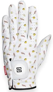SKIVE Golf Premium Golf Glove | 100% AAA Cabretta Leather | Cool Golf Gloves | Serious Feel & Performance | Mens Golf Gloves Left Hand | Funny Golf Gloves