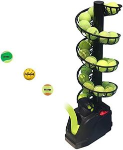 hzexun Tennisbälle Ballmaschine Tragbarer Tennisball-Maschine Solo Tennistrainer AC&Batterie Zuhause/Gericht Ballwurfmaschinen