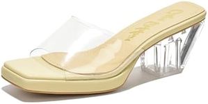 Cape Robbin Clear Heels For Women Slip On Heels For Women Clear Sandals For Women Slip On Heels For Women Platform Heels Clear Shoes Dionne