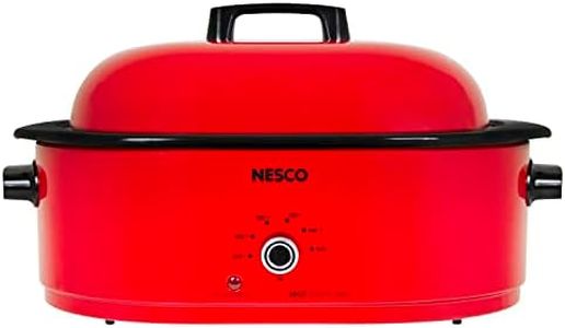 NESCO 18 Quart Roaster Slow Cooker - Red