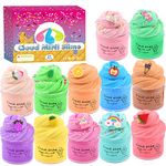 12 Pack Fluffy Cloud Slime Kit, Slime Putty Toy for Girls Boys, Birthday Gift for Kids, Slime Putty Toys Gift with Cute Slime Charms, Christmas Slime Party Favor Gift