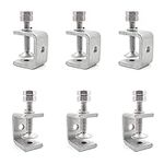 GOIYZTTR C Tiger Clamp 6 Pcs Heavy Duty Clamp Stainless Steel Type Clamp with Wide Jaw Openings Suitable for DIY Woodworking and Welding