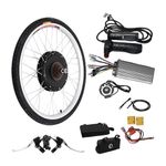 wanwanper 48V 1000W Electric Bicycle Conversion Kit, 26'' Rear Wheel Electric Bicycle Motor Conversion Kit, eBike Hub Motor Set, E-Bike Conversion kit with Intelligent Controller & PAS System