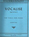 Rachmaninoff - Vocalise Op. 34 No. 14. For Viola. Edited by Davis. by International Music