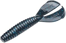 Strike King RGTTMG-2 Rage Twin Tail Menace Grub, Black Blue Flake , 4-inch