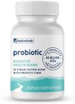 NativePath Daily Probiotic, 10-Strain Custom Blend Probiotics Supplement for Men and Women, 82 Billion CFUs - 30 Count