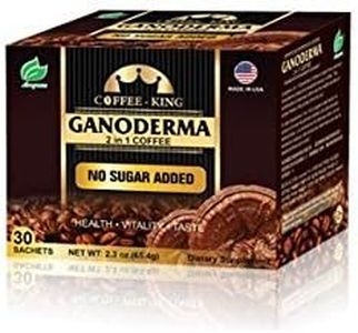 Ganoderma Reishi Coffee Mix, Instant 2-in-1 Mushroom Coffee with All Natural Ganoderma Lucidum. A Non Sugar Dietary Supplement To Replace Regular Coffee - 30 sachets