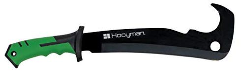 Hooyman 1112237 Hook ‘em Machete with Heavy Duty Construction, Ergonomic No-Slip Handle and Belt Sheath for Gardening, Land Management, Bushcraft, Hunting and Outdoor