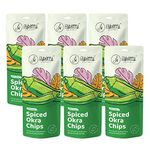 Flyberry Gourmet Vacuum Fried Okra Chips, 240g (Pack of 6x40g) | Less than 2% Rice bran oil | No Palm Oil & Preservatives | Healthy Snacks